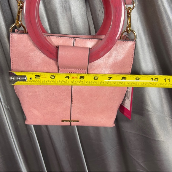 Vince Camuto Pink Cherry Blossom  Iggy Crossbody Leather Purse Bag NWT MSRP $178 - Picture 5 of 17